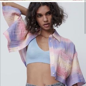 Zara Tie Dye crop top